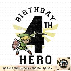 Legend Of Zelda Link 4th Birthday Hero Triforce Logo png, digital download, instant