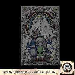 Legend Of Zelda Link And Zelda Collage Stained Glass Poster png, digital download, instant