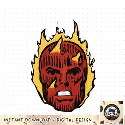 Marvel Fantastic Four The Human Torch Flame On Portrait png, digital download, instant