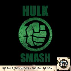 Marvel Hulk Smash Fist Circle Logo Green Stone Poster png, digital download, instant