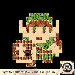 Nintendo Zelda Link Portrait 8-Bit Map Graphic png, digital download, instant png, digital download, instant