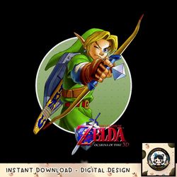 Nintendo Zelda Ocarina of Time 3D Link Aims Graphic png, digital download, instant png, digital download, instant
