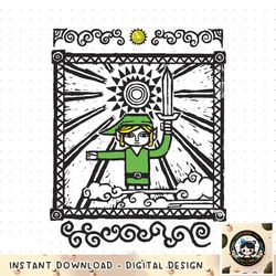 Nintendo Zelda Young Link Story Etching Graphic png, digital download, instant png, digital download, instant