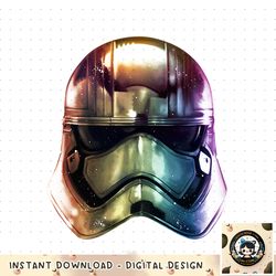 Star Wars The Force Awakens Captain Phasma Helmet Gradient png, digital download, instant