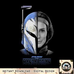 Star Wars The Mandalorian Bo-Katan Split Face R17 png, digital download, instant