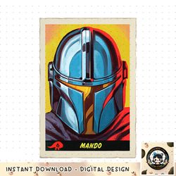 Star Wars The Mandalorian Mando Trading Card png, digital download, instant