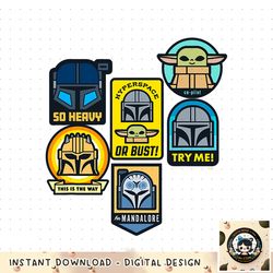 Star Wars The Mandalorian Season 3 Character Stickers Grogu png, digital download, instant