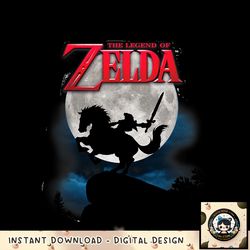 The Legend Of Zelda Link And Epona Moonlight Silhouette png, digital download, instant
