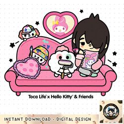 Toca Life x Hello Kitty _ Friends MY MELODY COUCH png, digital download, instant