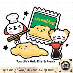 Toca Life x Hello Kitty _ Friends SCRAMBLED EGGS png, digital download, instant