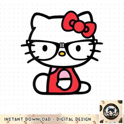Womens Hello Kitty Nerd Glasses V-Neck png, digital download, instant