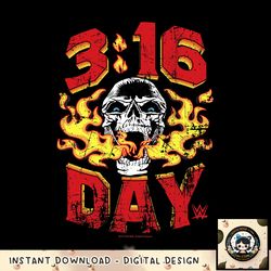 WWE 316 Day Stone Cold Steve Austin Skull Flames png, digital download, instant