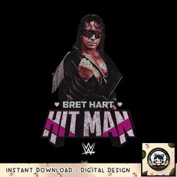 WWE Bret Hart Hit Man Fierce Poster Centered Design png, digital download, instant