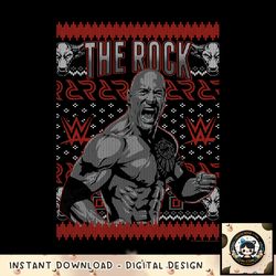 WWE Christmas The Rock Sweater png, digital download, instant