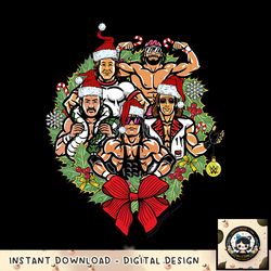 WWE Group Shot Christmas Wreath Illustration png, digital download, instant