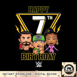 WWE Happy 7th Birthday Wrestler Emojis png, digital download, instant