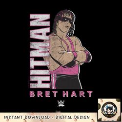 WWE Hitman Bret Hart Distressed Poster png, digital download, instant