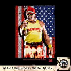 WWE Hulk Hogan American Flag Backdrop Centered png, digital download, instant