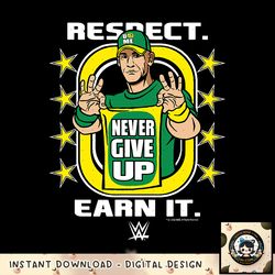 WWE John Cena Respect. Earn It. Cartoon Wrestler png, digital download, instant