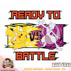 Pokemon  - Pikachu Mewtwo Ready To Battle T-Shirt