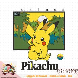 Pokemon  025 Pikachu Sitting Outdoors Forest Landscape Poster T-Shirt