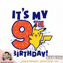 Pokemon  It_s My 9th Birthday! Pikachu Celebration T-Shirt
