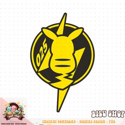 Pokemon  Pikachu Back 025 Thunder Electro Bolt Logo T-Shirt