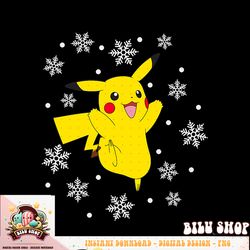 Pokemon Holiday Pikachu Snowflakes T-Shirt
