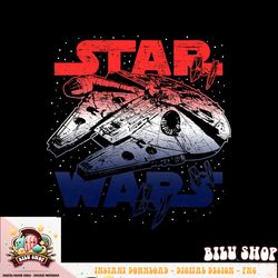 Star Wars Falcon July 4th Red White _ Blue Graphic T-Shirt T-Shirt