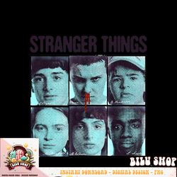 Stranger Things 4 Group Shot Blue Portraits T-Shirt
