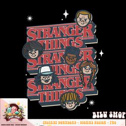 Stranger Things 4 Group Shot Comic Heads T-Shirt