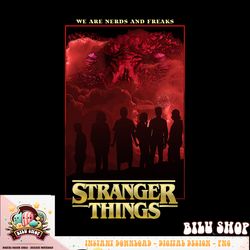 Stranger Things 4 Group Silhouette We Are Nerds And Freaks T-Shirt
