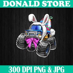 Happy Easter Monster Truck Easter Bunny Costume and Egg Boys Easter Day Png, Happy Easter Day Sublimation Design