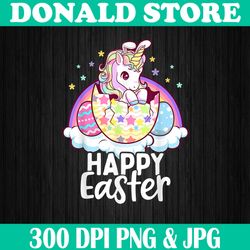 Happy Easter Unicorn Bunny Easter Eggs Easter Day Png, Happy Easter Day Sublimation Design