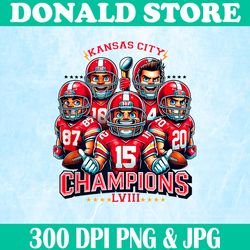 Super Bowl Champions Kansas City Png, Digital File, PNG High Quality, Sublimation, Instant Download