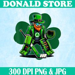 Hockey Goalie Saint Patrick's Day Png, Irish Shamrock Png, Digital File, PNG High Quality, Sublimation, Instant Download