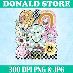 Funny Checkered Png, Happy Smiling Smile Face Png, Daisy Flower Girl Png, Digital File, PNG High Quality, Sublimation