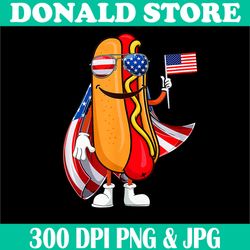 Hotdog Sunglasses Png, American Flag USA Png, Funny 4th Of July Fourth Png, Digital File, PNG High Quality, Sublimation