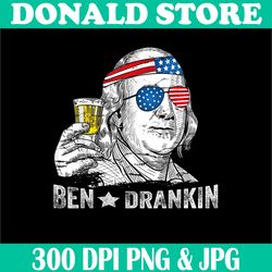 Ben Drankin Png, Benjamin Franklin Drinking Beer Png, 4th Of July Png,Digital File, PNG High Quality, Sublimation
