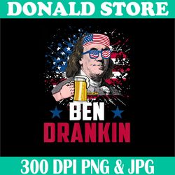 Funny Ben Drankin Png, 4th Of July Png,USA Flag Png,'Digital File, PNG High Quality, Sublimation, Instant Download