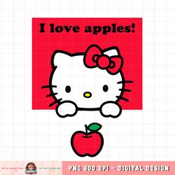 Hello Kitty I Love Apples png, digital download, instant