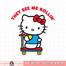 Hello Kitty Scooter Ride They See Me Rollin png, digital download, instant