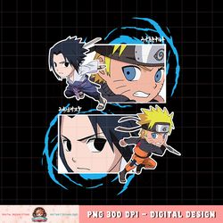Naruto Shippuden Naruto and Sasuke SD Fight Frames png, digital download, instant