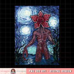 Netflix Stranger Things Demogorgon Starry Night Style Poster png, digital download, instant