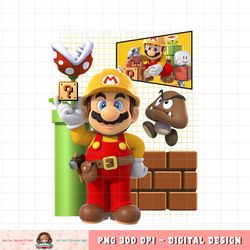 Super Mario Maker 2 Game Play Portrait Grid Background png, digital download, instant