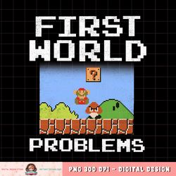 Super Mario Retro 8 Bit First World Problems Graphic png, digital download, instant png, digital download, instant
