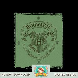 Harry Potter Hogwarts Crest on Green Parchment PNG Download copy