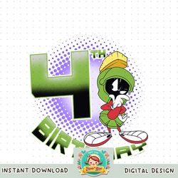 Looney Tunes Marvin The Martian 4th Birthday png, digital download, instant