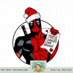 Marvel Deadpool List Mom Is Heroic Christmas png, digital download, instant