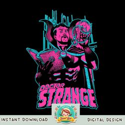Marvel Doctor Strange Retro Colorful Spell Portrait png, digital download, instant